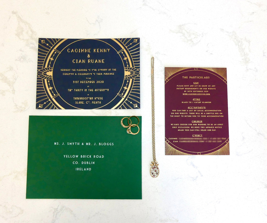 Caoimhe & Cian's Great Gatsby Wedding