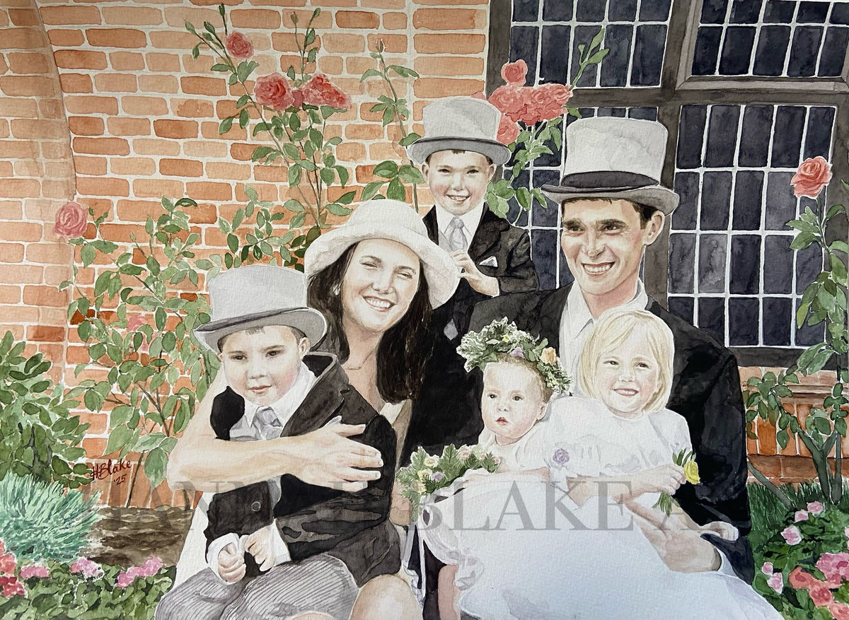 Watercolour Family Portrait