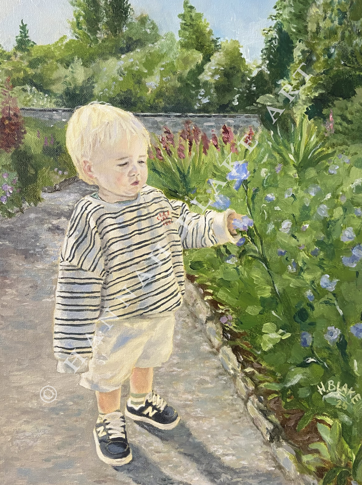 Portrait of Little Frankie - Oil on Canvas