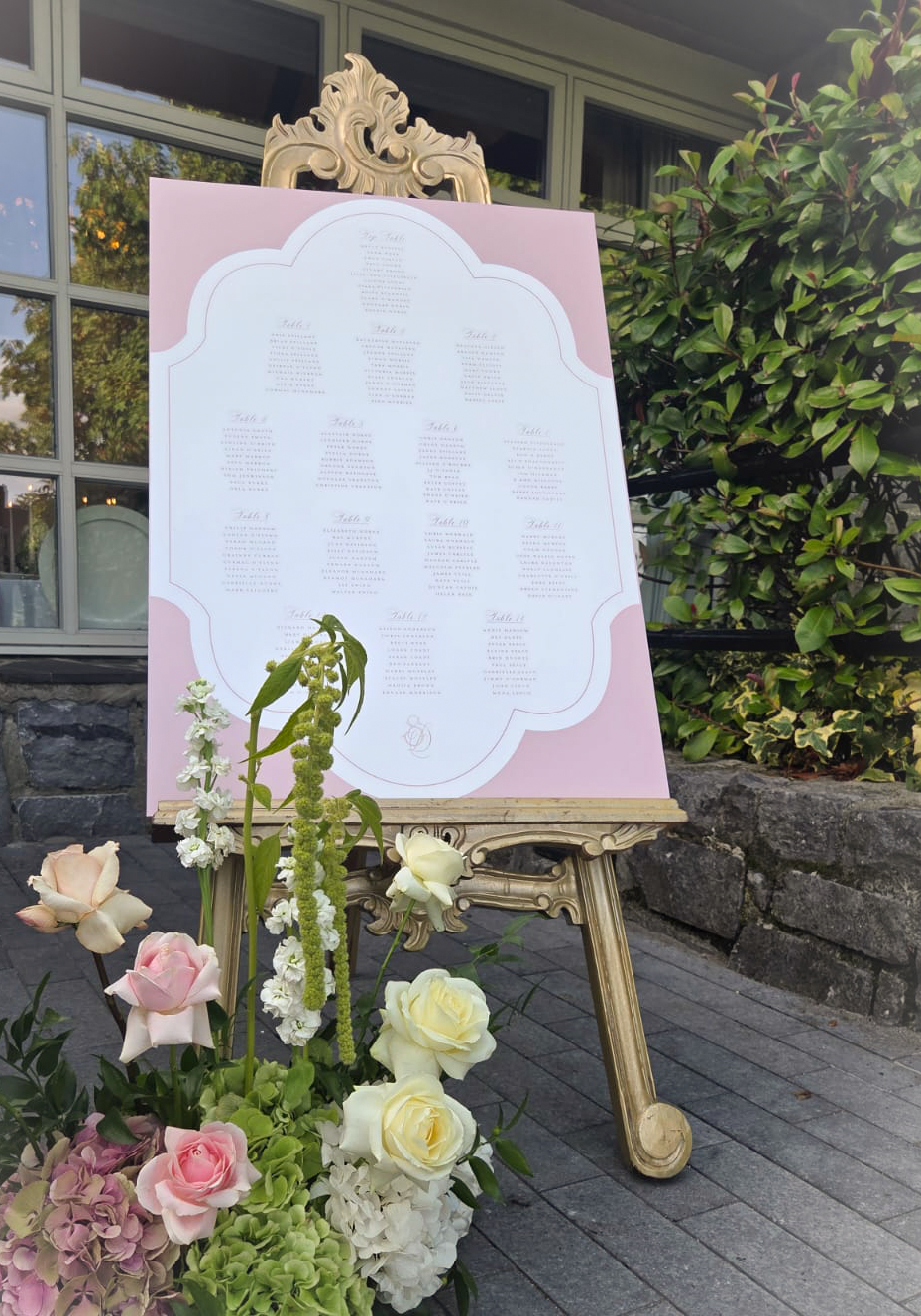 Sophie & Douglas' Mount Juliet Estate Wedding Seating Plan at Hunter's Yard