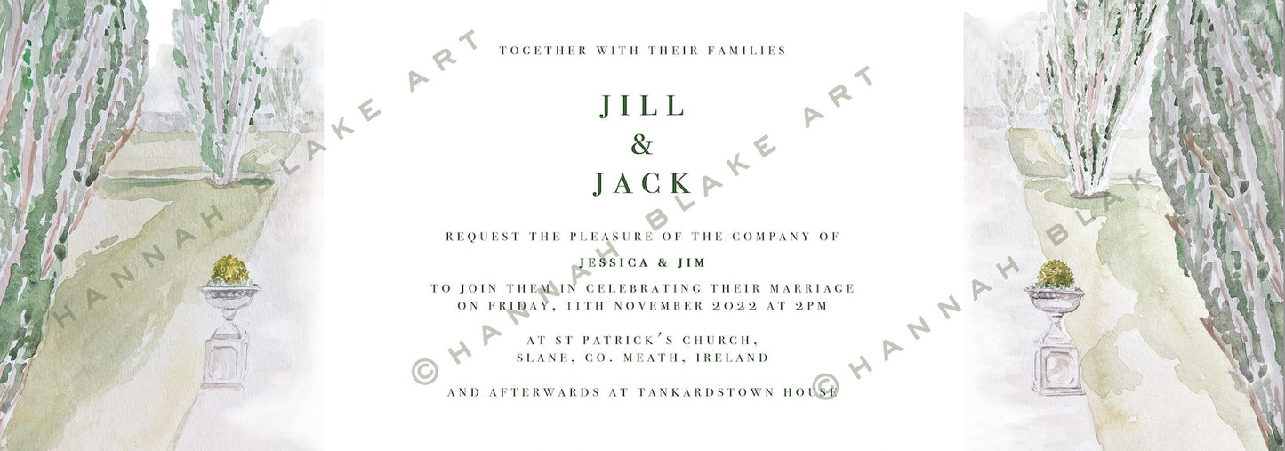 Tankardstown House Walled Garden Gates Invitation Suite