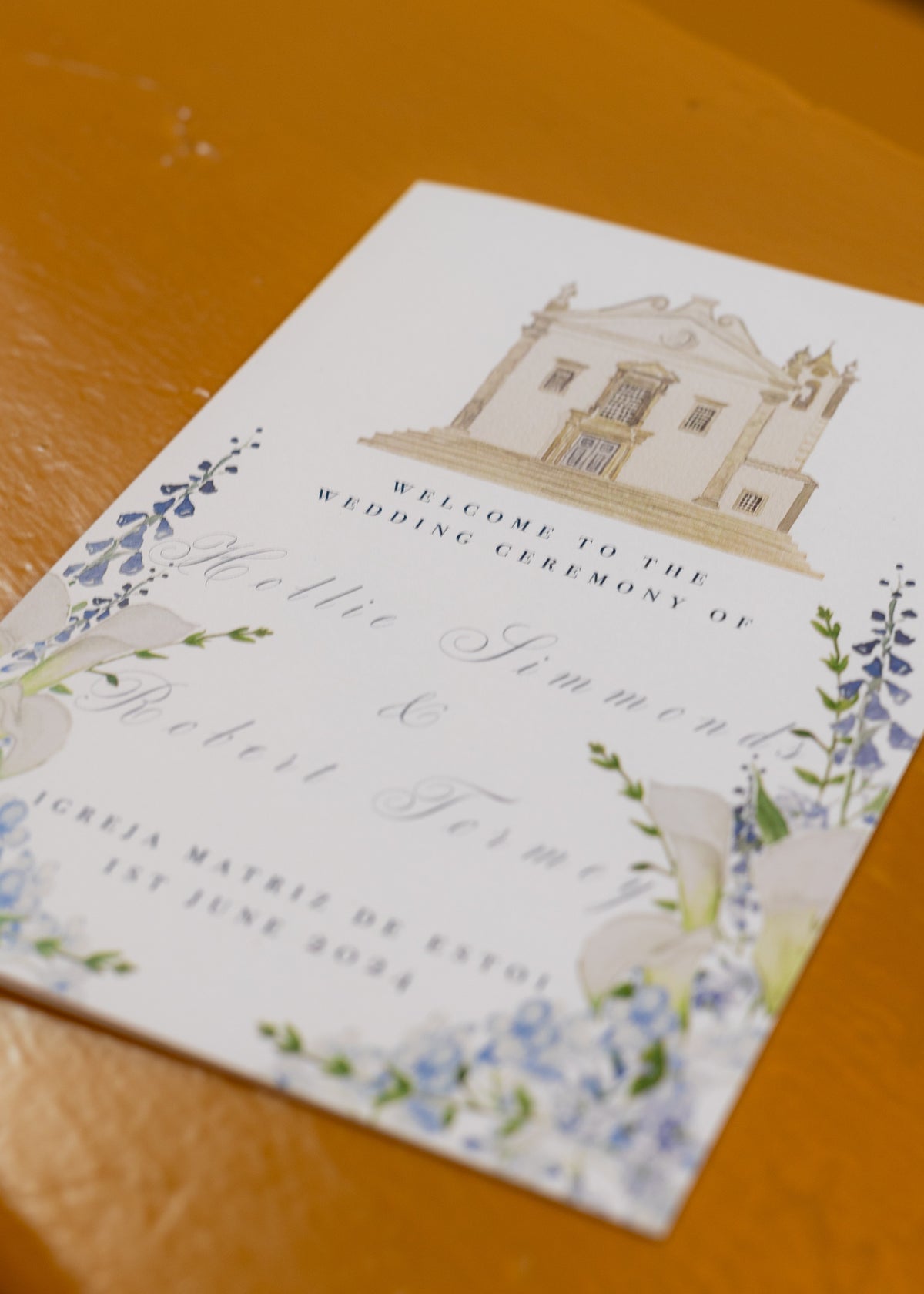 Hollie & Robert's Ceremony Booklets for their Summer Wedding in Casa Do Lago, Portugal