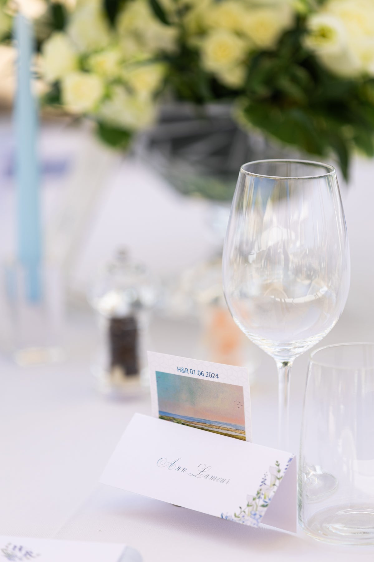 Hollie & Robert's Place Cards for their Summer Wedding in Casa Do Lago, Portugal